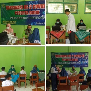 MTsN 1 Rembang Gelar Vaksinasi Tahap II