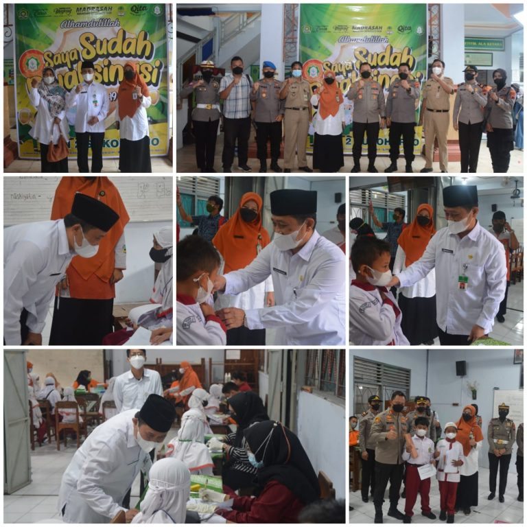 Muh Mualim Pantau Vaksinasi Anak di MIN 2 Sukoharjo