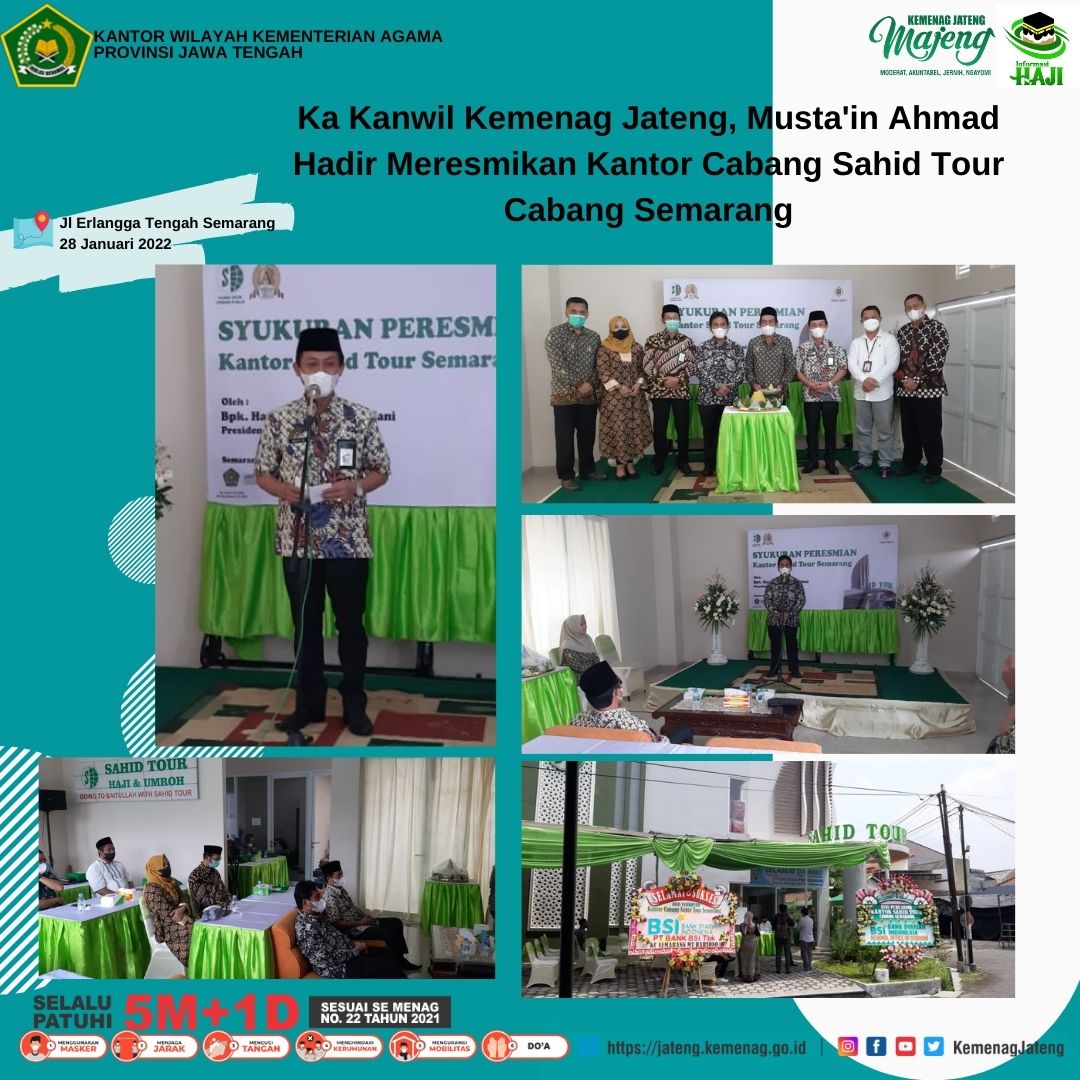 Ka Kanwil Resmikan Kantor Cabang Sahid Tour Semarang