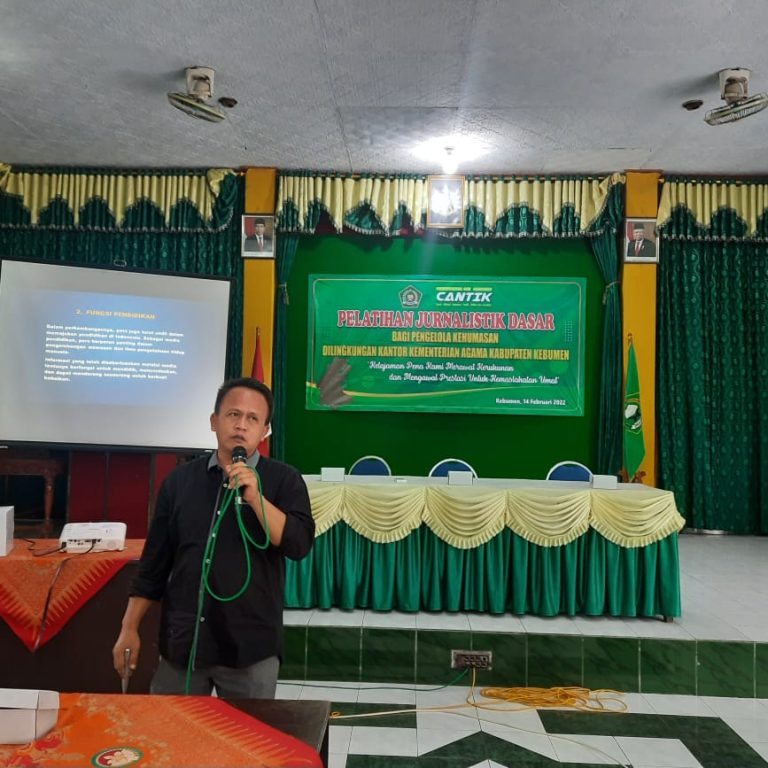 Gandeng PWI Setempat, Kemenag Kebumen Gelar Pelatihan Jurnalistik Dasar