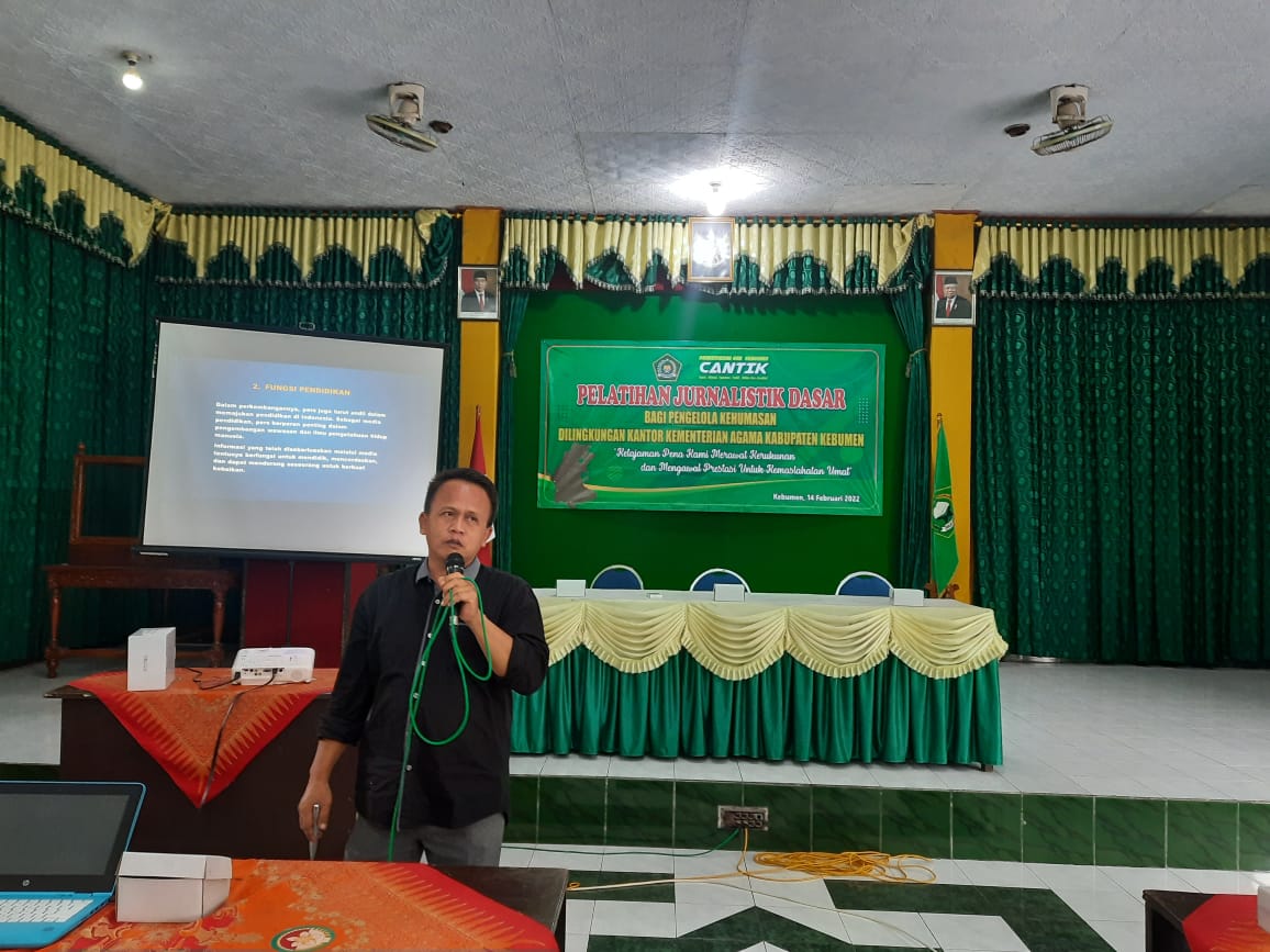 Gandeng PWI Setempat, Kemenag Kebumen Gelar Pelatihan Jurnalistik Dasar