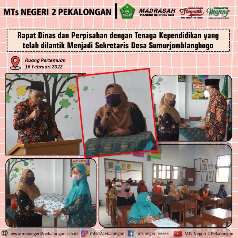 Rapat Dinas dan Perpisahan dengan Tenaga Kependidikan¹