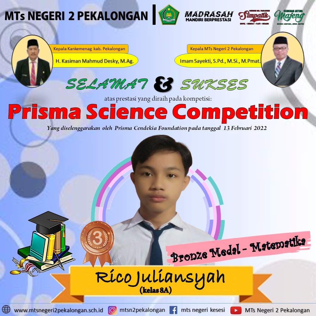 Rico Kembali Harumkan Nama MTsN 2 Pekalongan