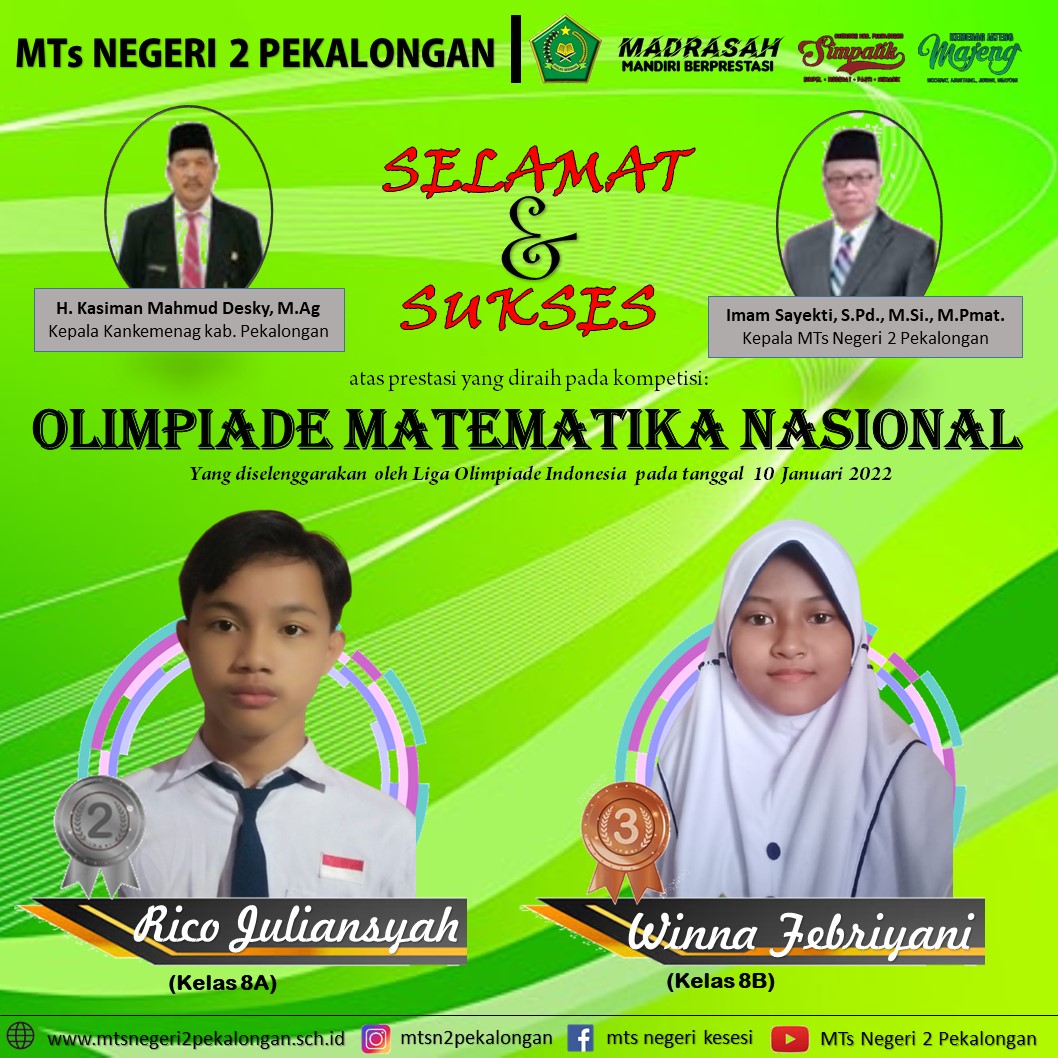 Rebut Medali di Ajang Olimpiade Matematika Nasional