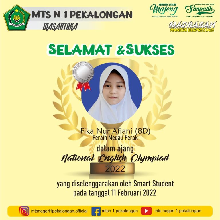 Raih Medali Perak National English Olympiad 2022 