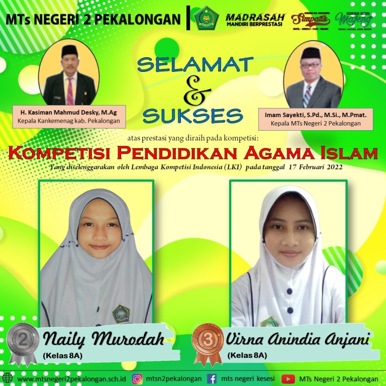 Naily dan Virna Raih Prestasi di Kompetisi PAI Tingkat Nasional