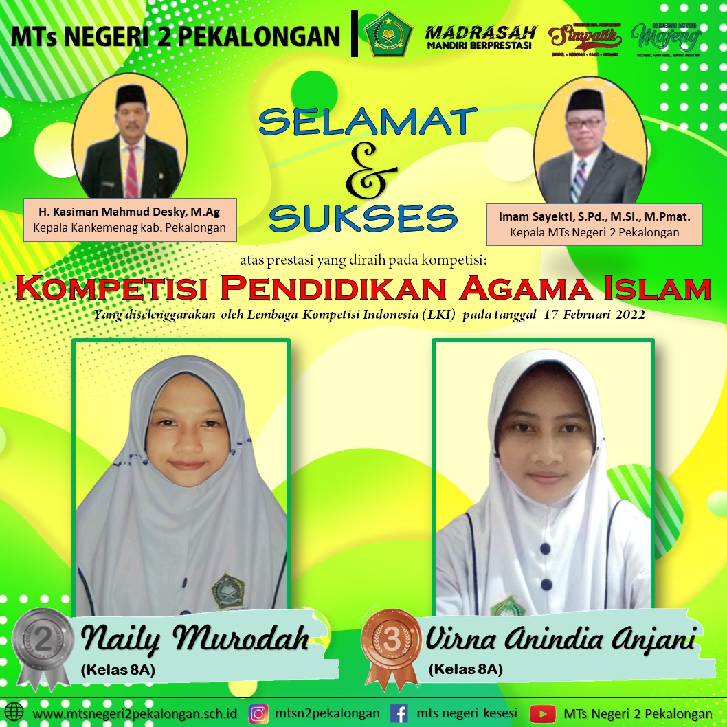 Naily dan Virna Raih Prestasi di Kompetisi PAI Tingkat Nasional