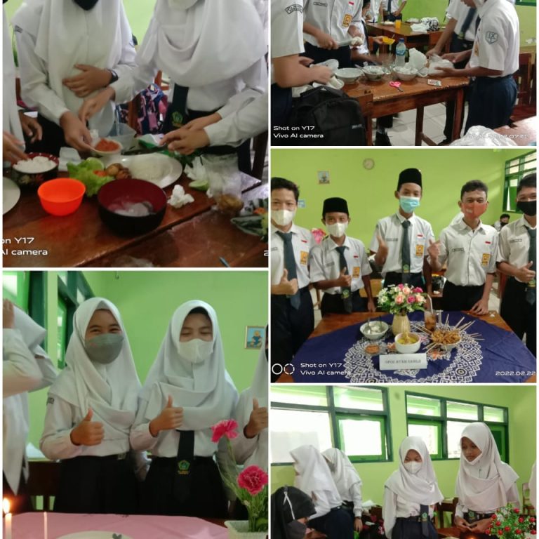 Praktik Prakarya, Peserta Didik MTsN 5 Kebumen Antusias Berkreasi Menyajikan Makanan