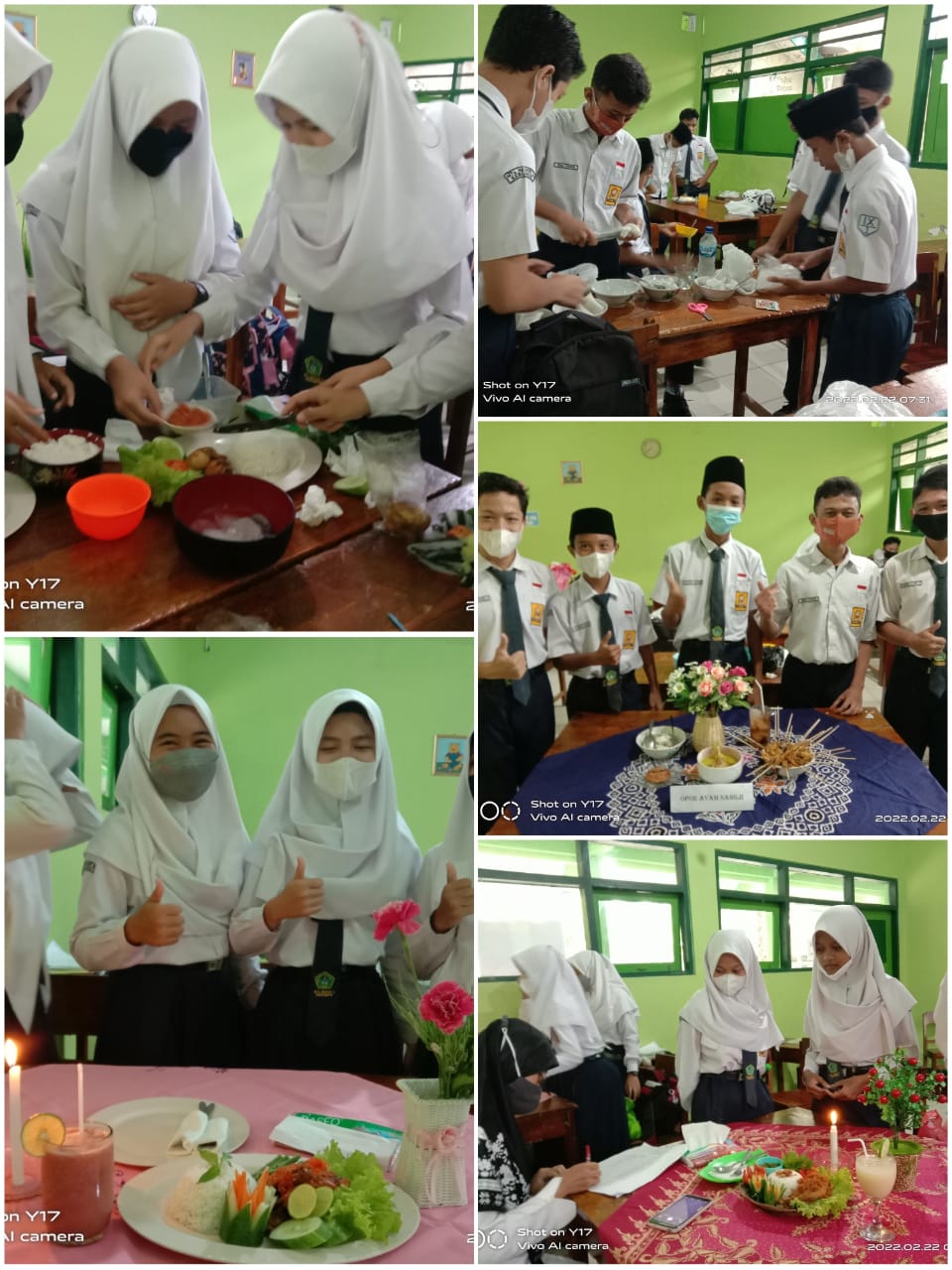 Praktik Prakarya, Peserta Didik MTsN 5 Kebumen Antusias Berkreasi Menyajikan Makanan