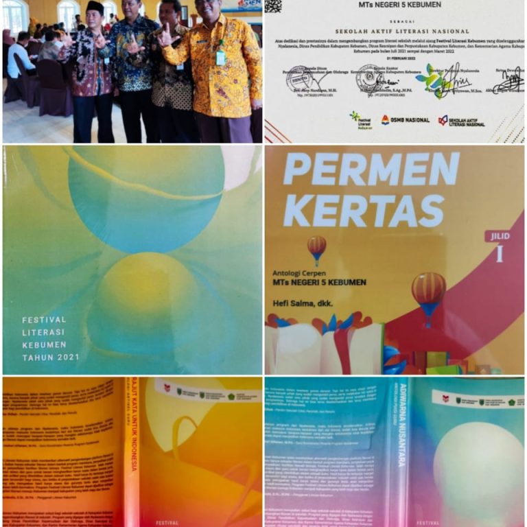 Semarak Festival Literasi, MTsN 5 Kebumen Masuk  10 Besar Nominasi Cerpen Terbaik