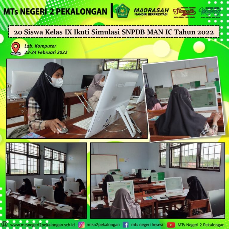20 Siswa Kelas 9 Ikuti Simulasi SNPDB MAN IC