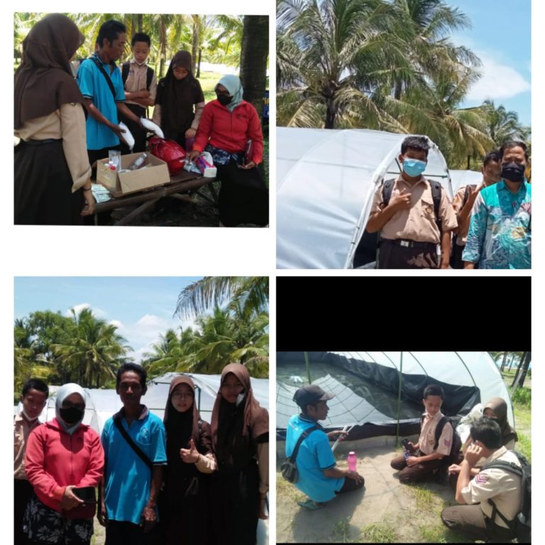 Observasi Lapangan, KIR MTsN 6 Kebumen Kunjungi Petani Garam
