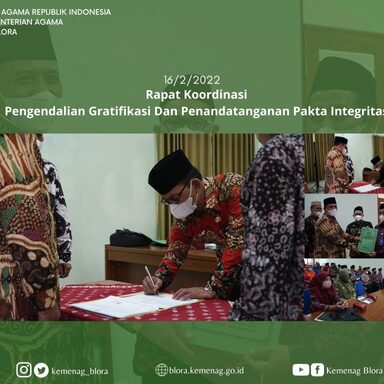Kepala KUA se-Kabupaten Blora Tanda Tangani Pakta Integritas
