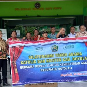 Silaturrahmi tokoh agama Katolik dan Kristen bersama Kepala Kantor Kementerian Agama Kabupatae Boyolali