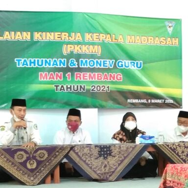 Pengawas Adakan PKKM dan Monev Guru di MAN 1 Rembang