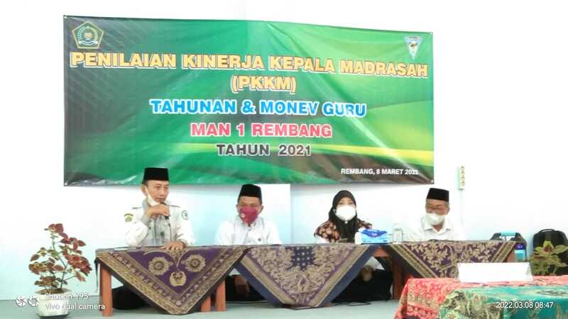 Pengawas Adakan PKKM dan Monev Guru di MAN 1 Rembang