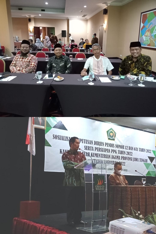Kasi PAKIS Kankemenag Kota Pekalongan ikuti Sosialisasi Keputusan Dirjen Pendis Nomor 12 dan 631 Tahun 2022 Serta Persiapan PPG Tahun 2022