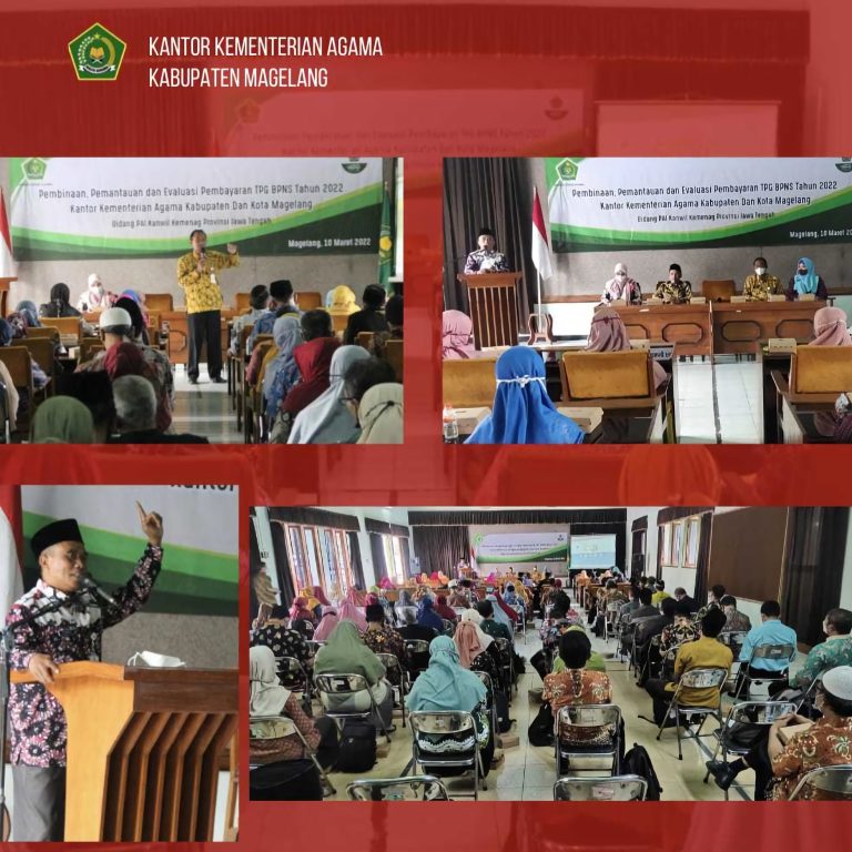Bidang PAI Kanwil Selenggarakan Pemantauan dan Evaluasi Pembayaran TPG Guru PAI Non PNS Kemenag Magelang