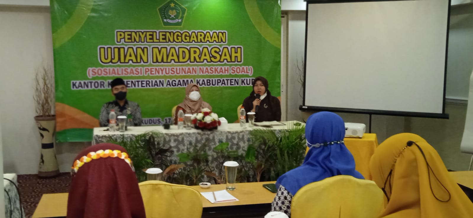 Jelang UAM , Kemenag Kab.Kudus Sosialisasikan Penyusunan Naskah Soal Ujian