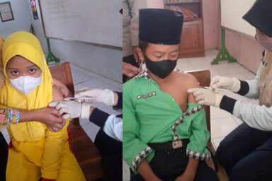Tingkatkan Kekebalan Tubuh, Siswa MIC Sijeruk Semangat Laksanakan Imunisasi DT dan TD