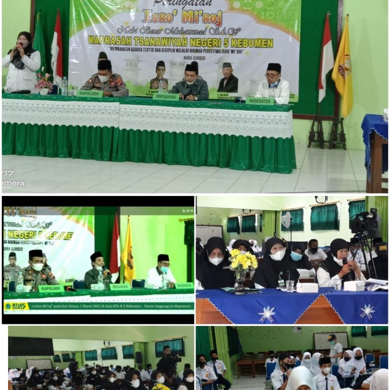 Membangun Budaya Tertib dan Disiplin, MTsN 5 Kebumen Peringati Isra Miraj
