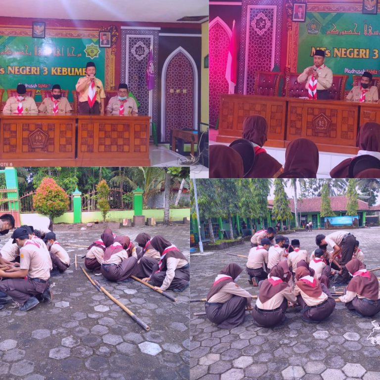 Latih Jiwa Kepemimpinan Siswa, MTsN 3 Kebumen Adakan DIANPINRU Pramuka