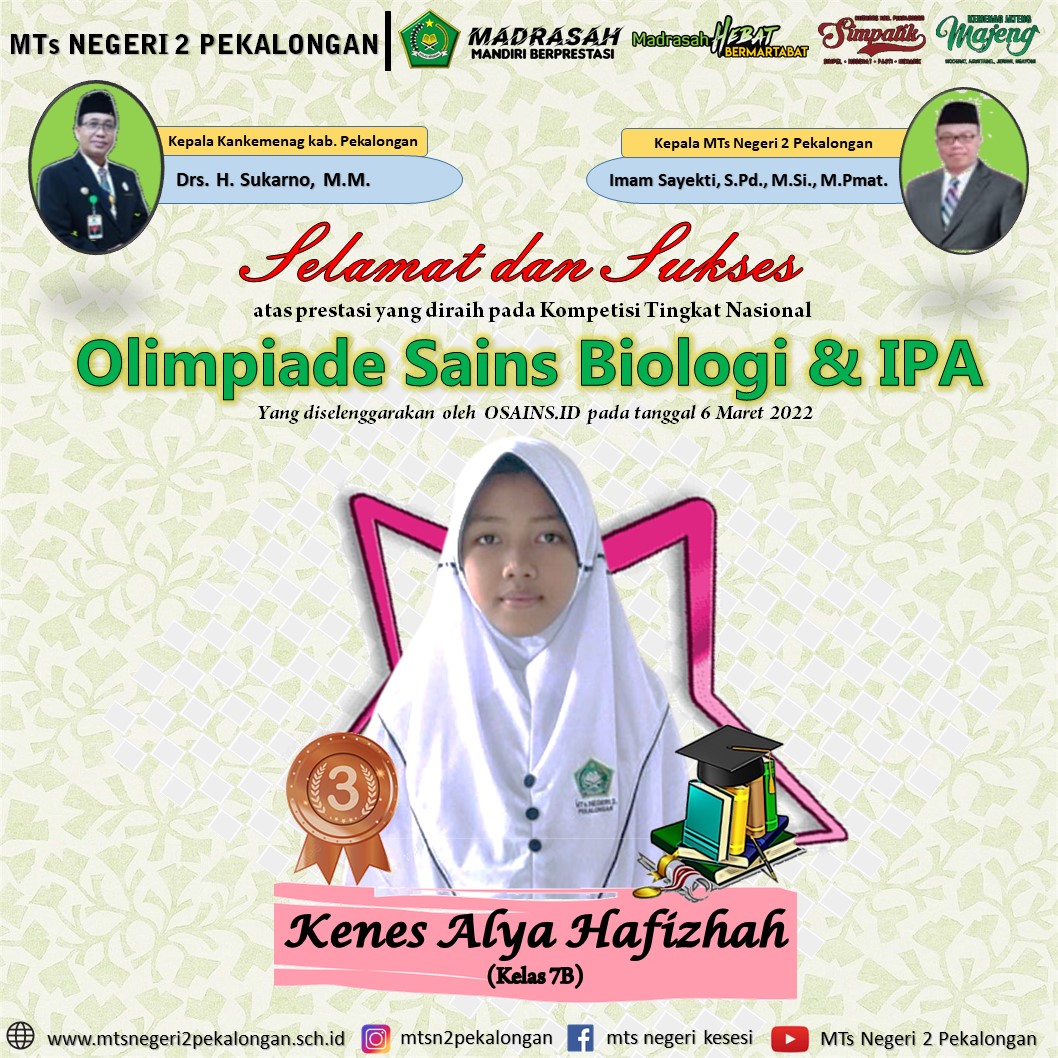Raih Prestasi di Olimpiade Biologi dan IPA
