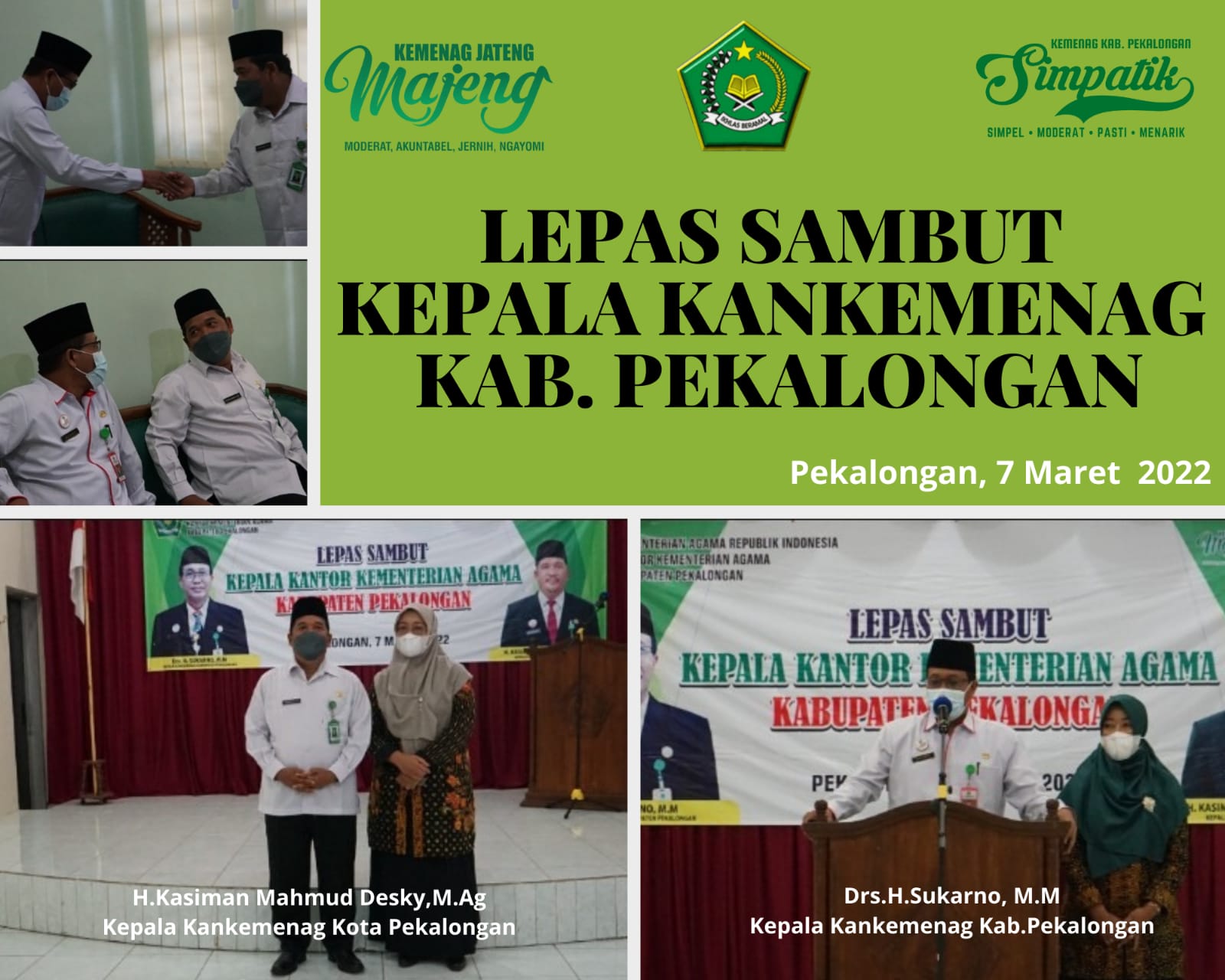 Lepas Sambut Kakankemenag Kab. Pekalongan