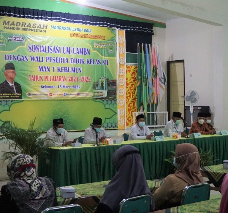 Hadapi UM/UAMBN MAN 1 Kebumen Gelar Mujahah dan Do’a Bersama Wali Peserta Didik Kelas XII