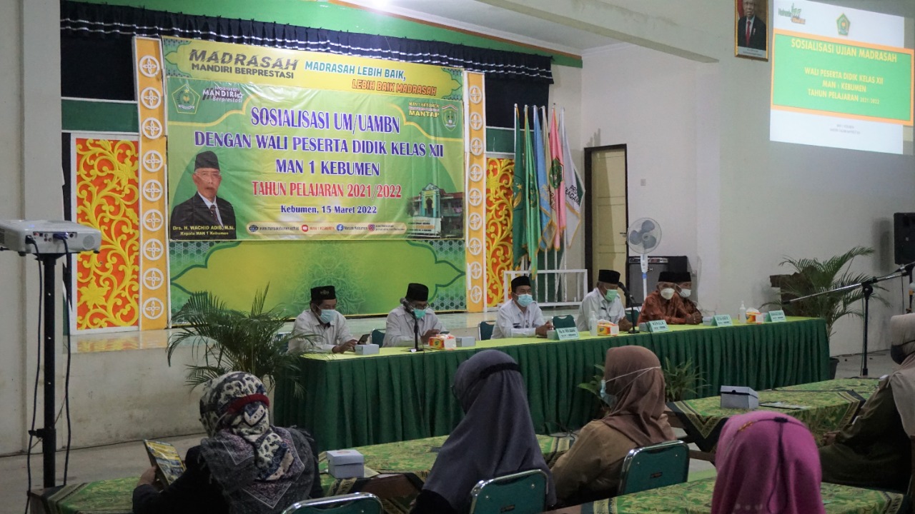 Hadapi UM/UAMBN MAN 1 Kebumen Gelar Mujahah dan Do’a Bersama Wali Peserta Didik Kelas XII