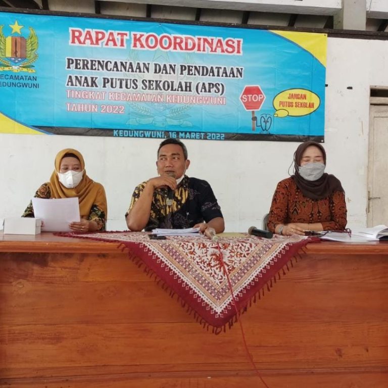 Rakor Perencanaan dan Pendataan Anak Putus Sekolah (APS)Tingkat Kecamatan Kedungwuni Tahun 2022