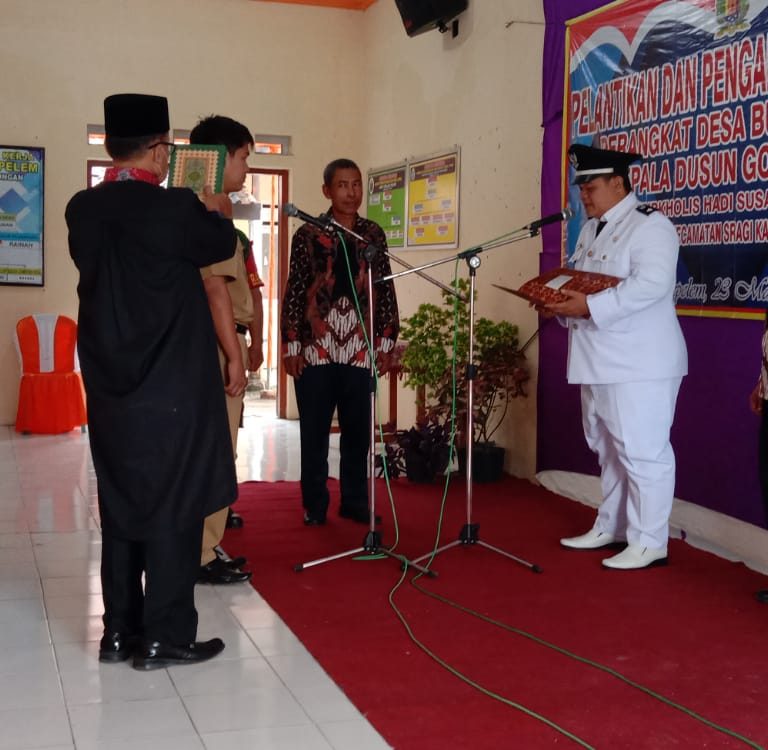 Pelantikan Kadus Gombong I, Desa Bulakpelem, Sragi