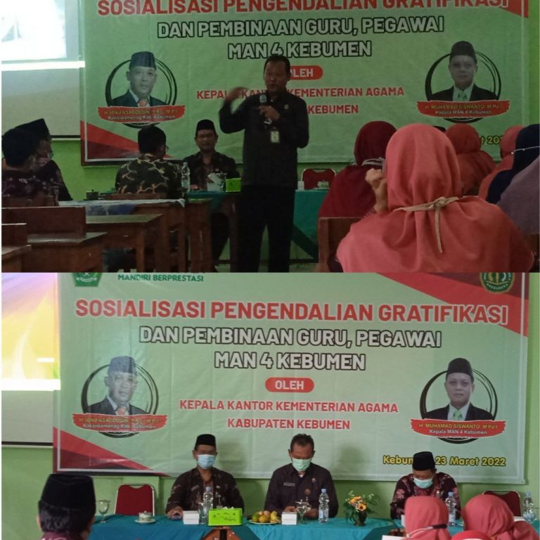Kakankemenag Kebumen Sosialisasi Pengendalian Gratifikasi di MAN 4 Kebumen