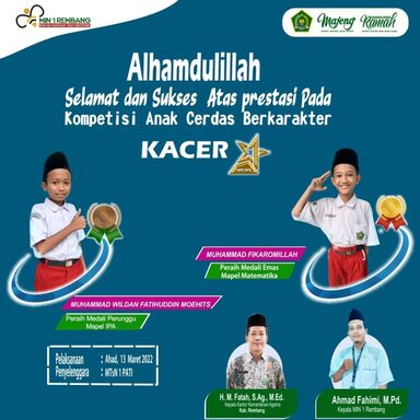 MIN 1 Rembang Borong Medali Lomba Mapel Online