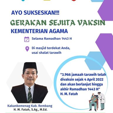 3.966 Warga Rembang Ikuti Program 1 Juta Vaksin