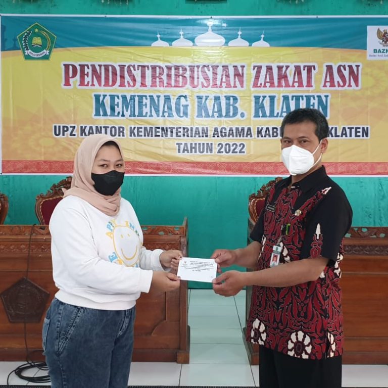 UPZ Kemenag Klaten Distribusikan Zakat ASN