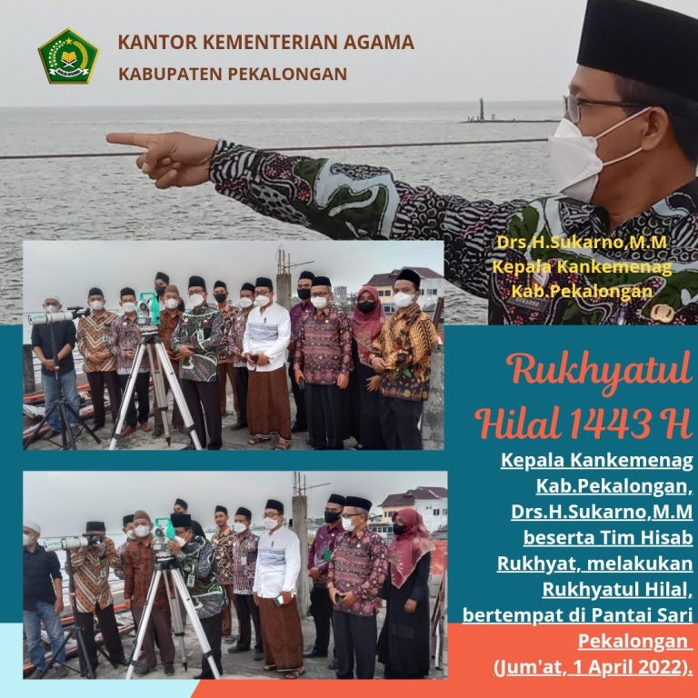 Kankemenag Kab. Pekalongan Laksanakan Rukhyatul Hilal 1443 H