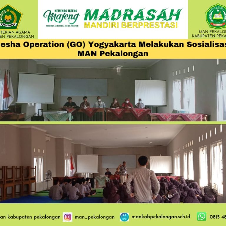 Ganesha Operation (GO) Yogyakarta Lakukan Sosialisasi di MAN Pekalongan