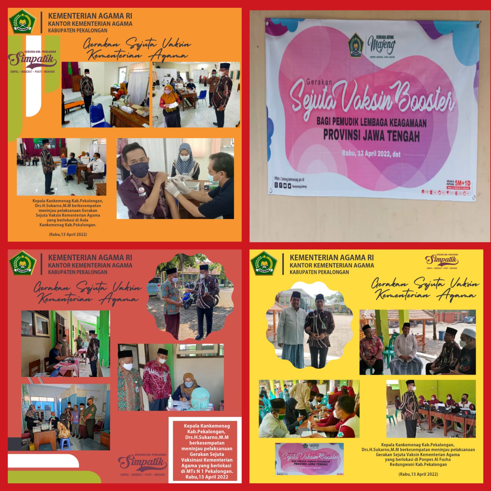 Kankemenag Kab. Pekalongan Gelar Vaksinasi Booster