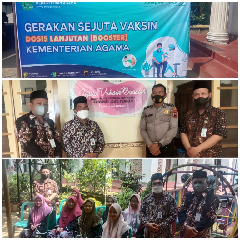 Dukung Gerakan Sejuta Vaksin Kankemenag Kota Pekalongan Gelar Vaksinasi Booster di Ponpes Roudhatul Hufadh Al-Malikiyah