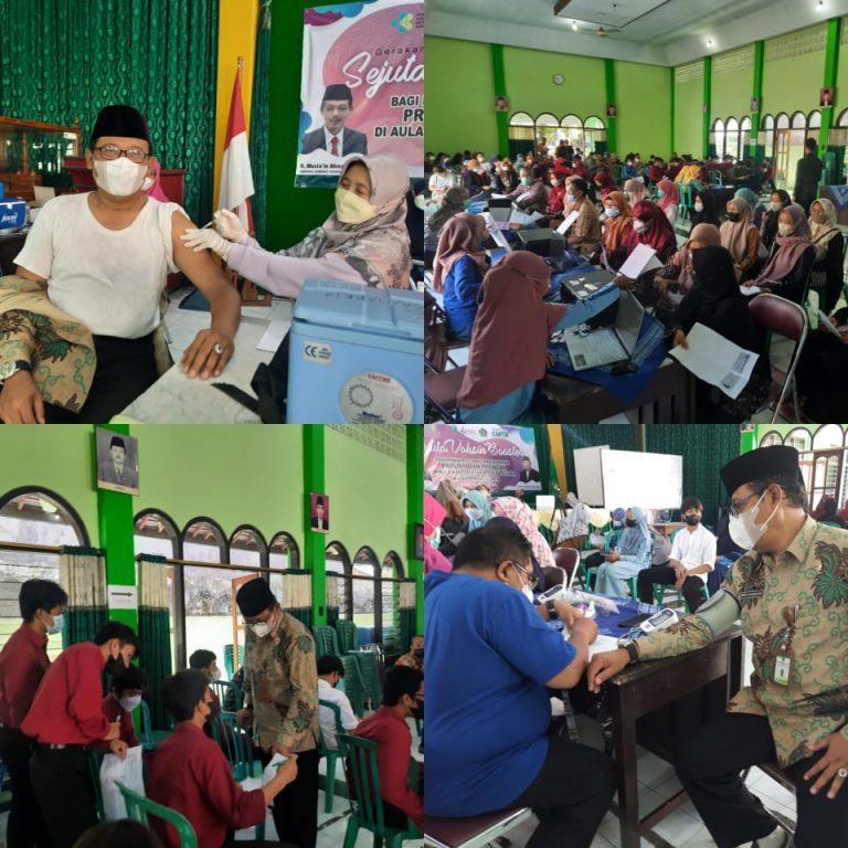 Gerakan Sejuta Vaksin Di Kebumen Digelar Di Aula Kemenag dan Ponpes Al Istiqomah