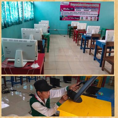 Songsong Ujian Madrasah Berbasis CBT e-learning, MIN 1 Rembang Tingkatkan Bandwith Jaringan Internet.