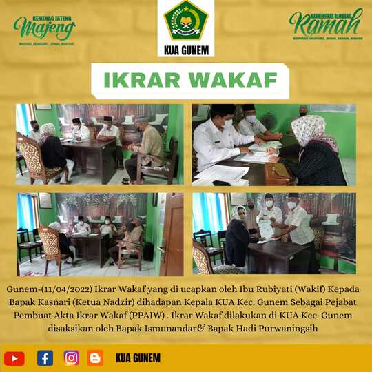 Penjual Sembako Ini Wakafkan Tanah untuk Lembaga Keagamaan
