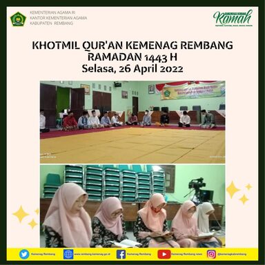 Jelang Lebaran, Kemenag Rembang Gelar Khotmil Quran