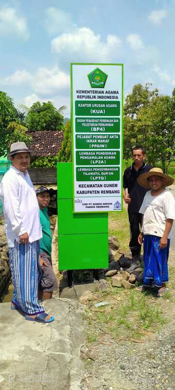 Perkuat Identitas, KUA Gunem Pasang Papan Nama Neon Box