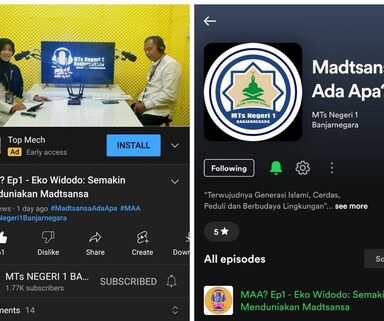 Lengkapi Media Sosialisasi dan Komunikasi, MTs N 1 Banjarnegara Rambah Dunia Podcast
