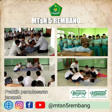 MTsN 5 Rembang Adakan Praktik Pemulasaran Jenazah