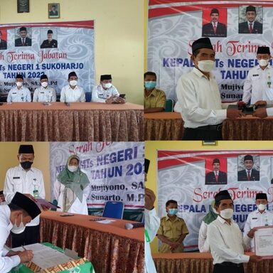 MTs Negeri 1 Sukoharjo Gelar Serah Terima Jabatan Kepala Madrasah