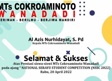 MTs Cokroaminoto Wanadadi Rebut 22 Medali National Serayu Student Competition Tahun 2022