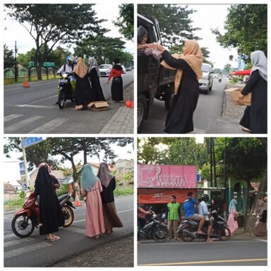 MTsN 1 Rembang Berbagi Takjil di Akhir Ramadan